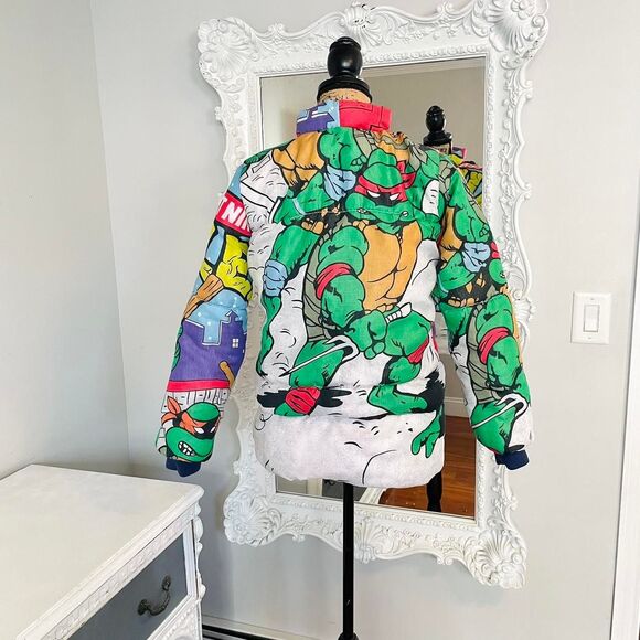 New York Couture TNNT Teenage Mutant Ninja Turtles Sleeping Bag Puffer Jacket - Picture 3 of 8